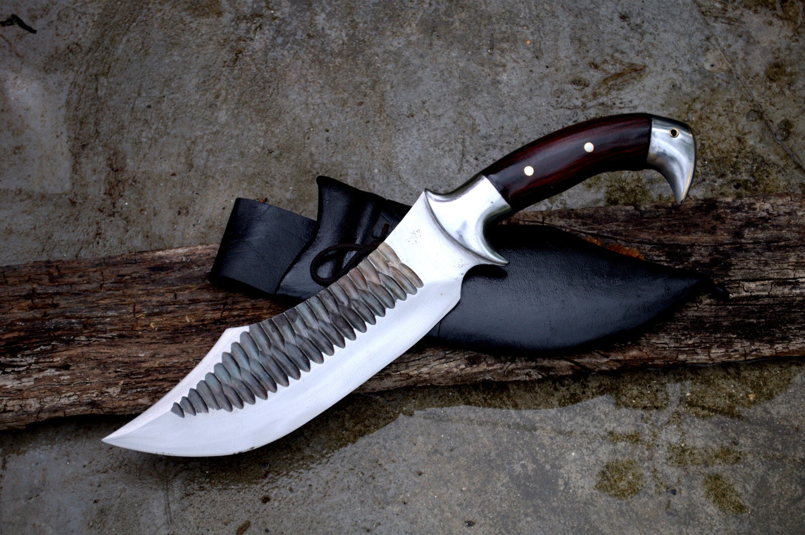 12 inches Long Blade Eagle Bowie-Hand forged knife-Hunting and camping knife