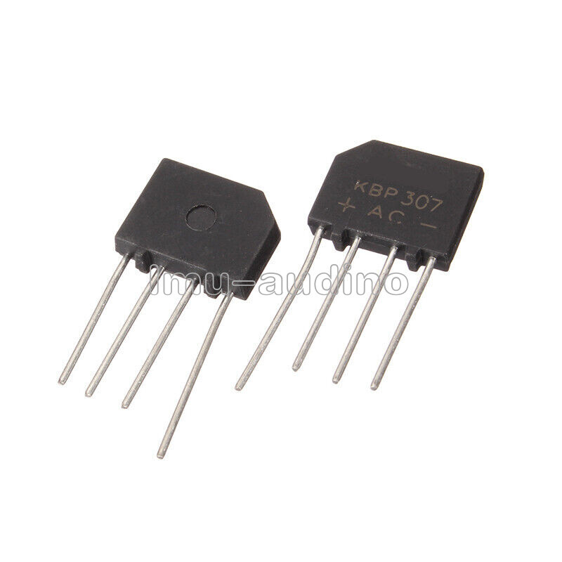 10PCS KBP307 Flat Bridge Grinder 3A/700V