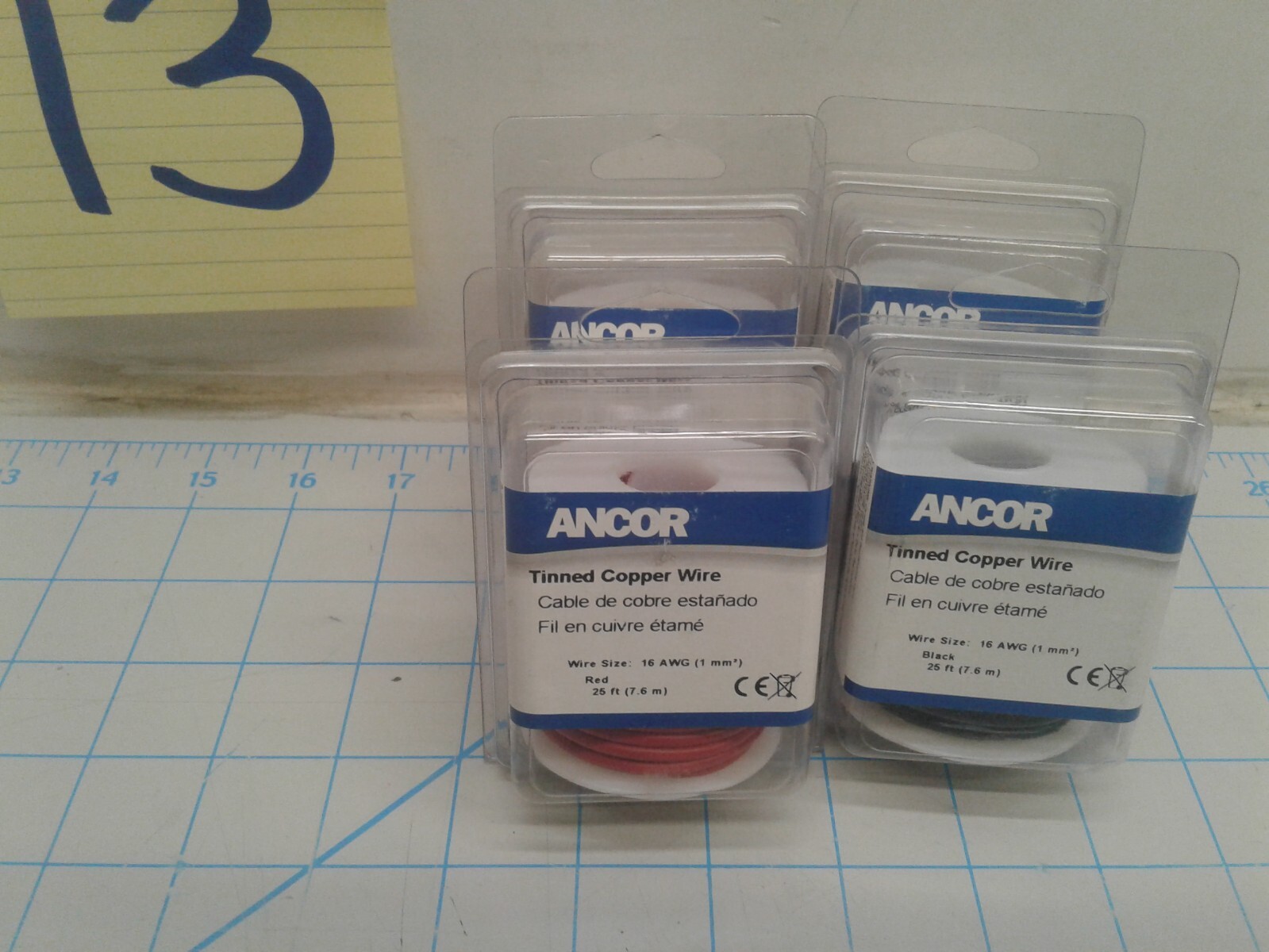 Ancor Tinned Copper Wire 16AWG Red and White 35'