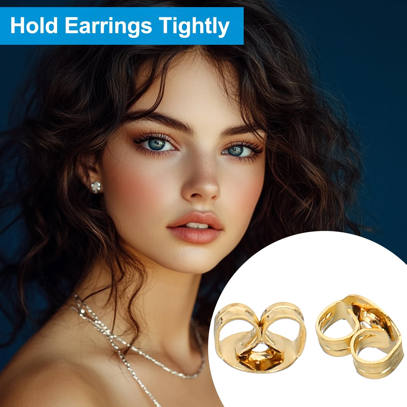 PATIKIL 6 Pcs Earring Backs, 14K Gold Locking Backs Replacements