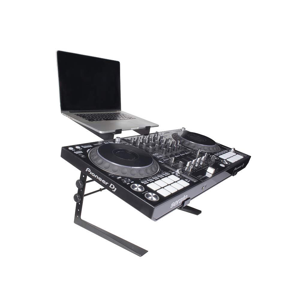 Headliner Covina Portable Dual DJ Controller Stand; Adjustable-Durable DJ Stand
