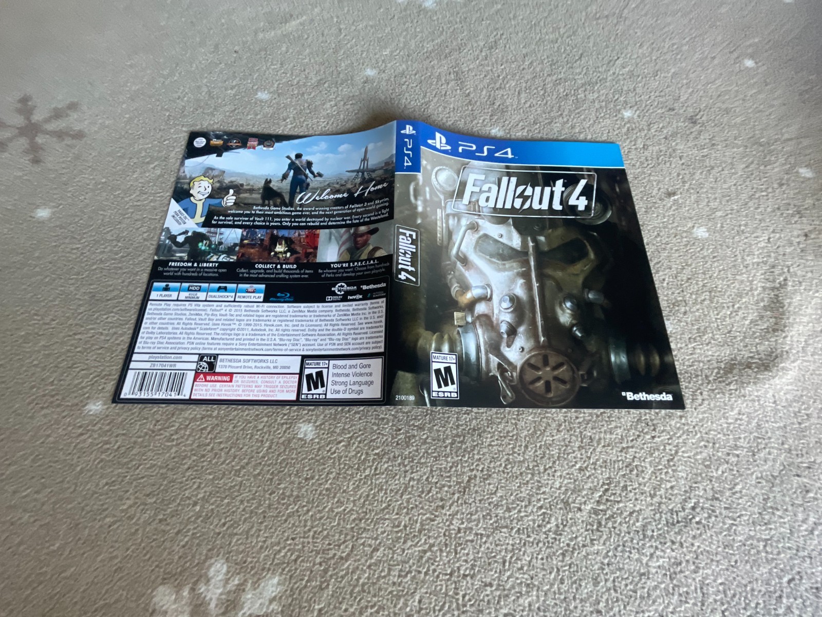 Original Cover Art Only - PS4 - Fallout 4