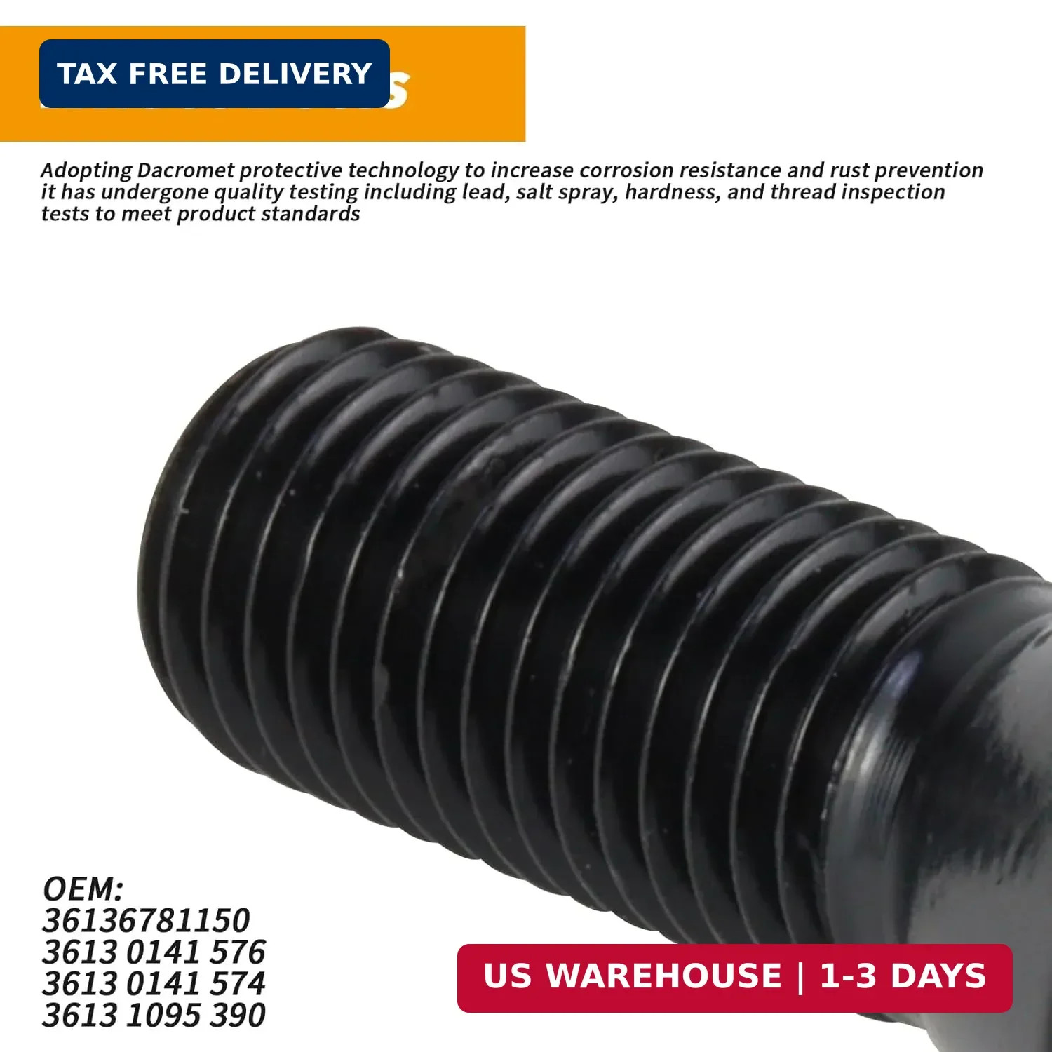 20 PCS 36136781150 M12 x 1,5 for BMW E39 E46 E90 E39 E60 E53 325i Wheel Lug Bolt