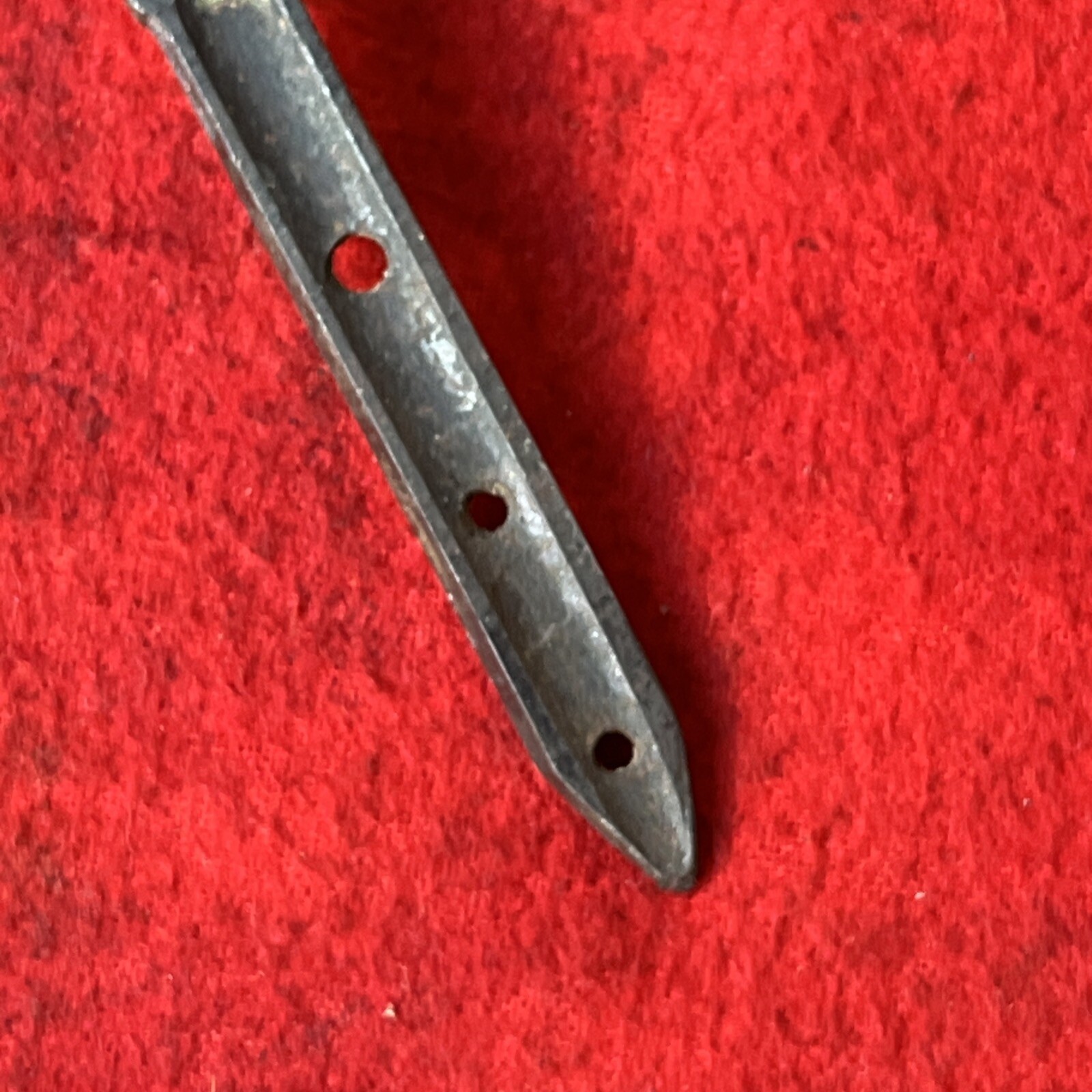 VINTAGE WOOD LEATHER CARVING CHISEL TOOL WOODEN HANDLE (k48)