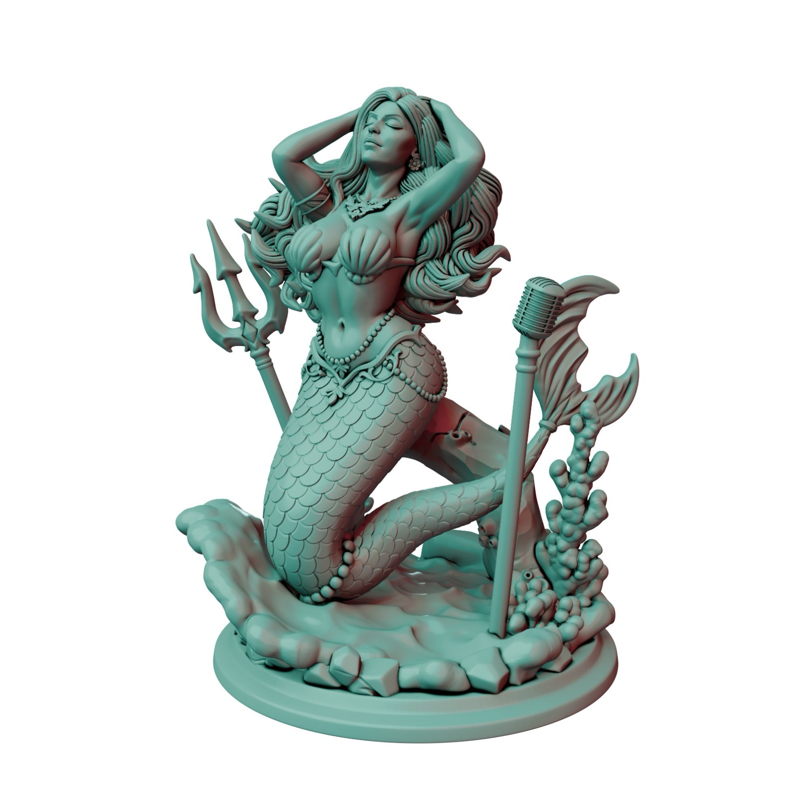 Dungeons & Dragons Playable Character Female Mermaid Siren - Bard, Fighter