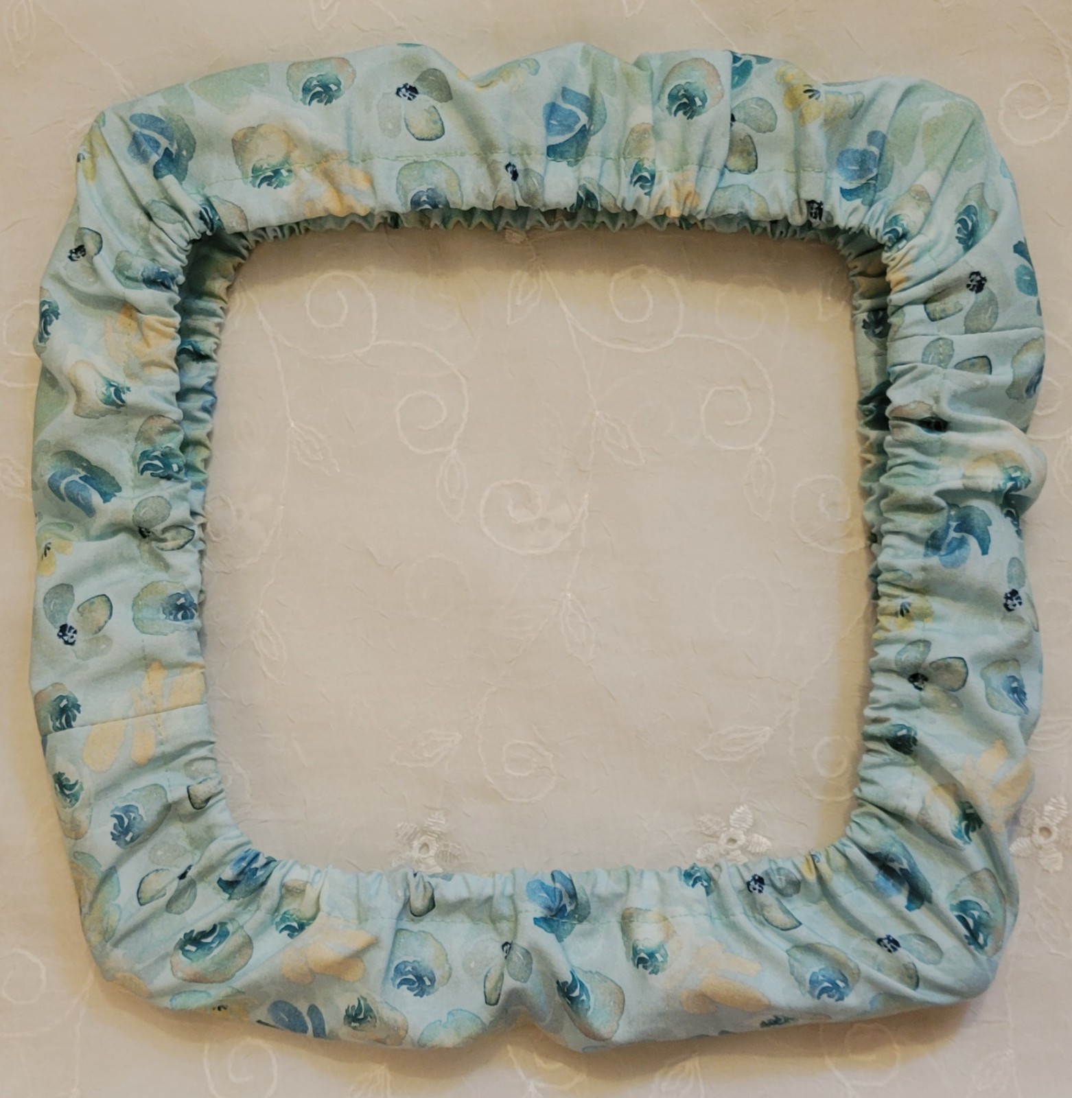 Pale Green Floral  11x11 Grime Guard Cover For Q Snap Frame