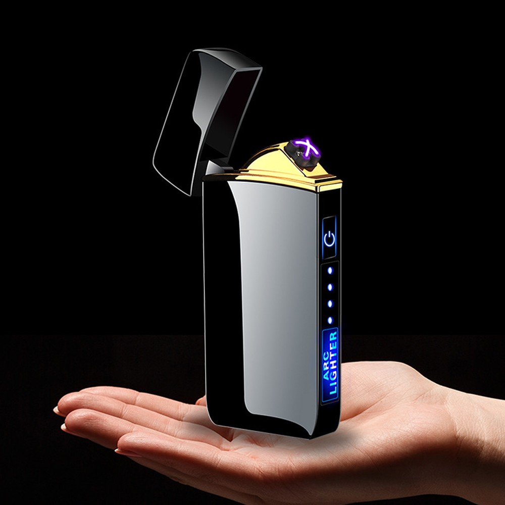 Lighter Rechargeable Plasma Windproof USB Electric Flameless Dual Arc Cigarette