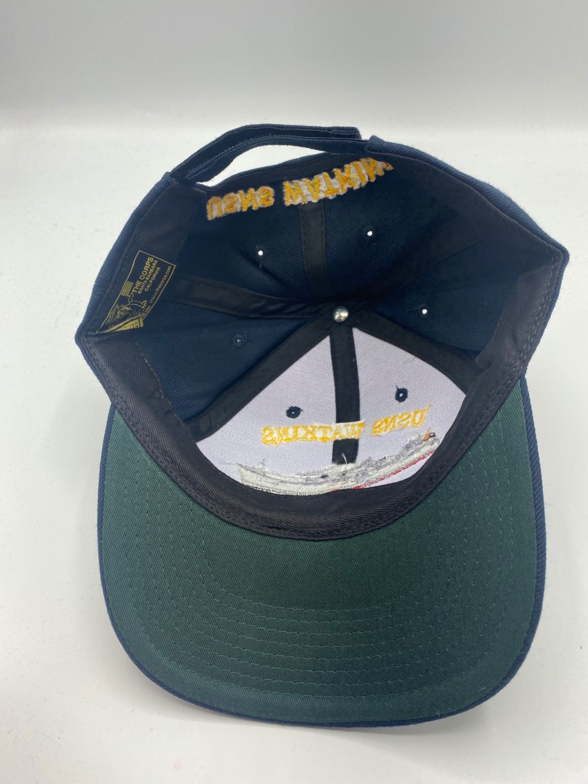 The Corps USNS Watkins T-AKR 315 Logo Blue Baseball Cap Hat One Size