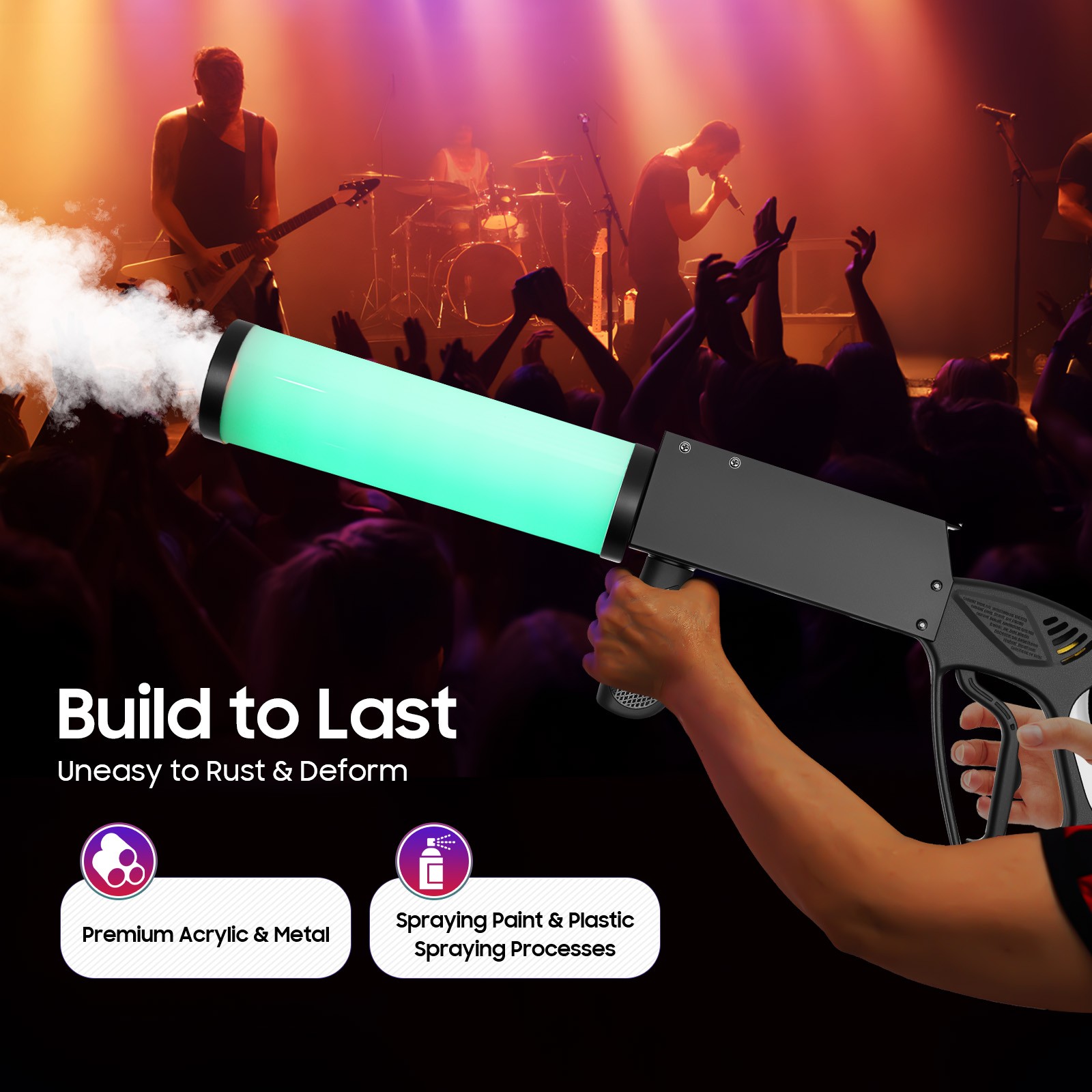 CO2 Gun Night Club Bar Party LED Cannon , DJ Jet Effect Fogger Smoke Gun