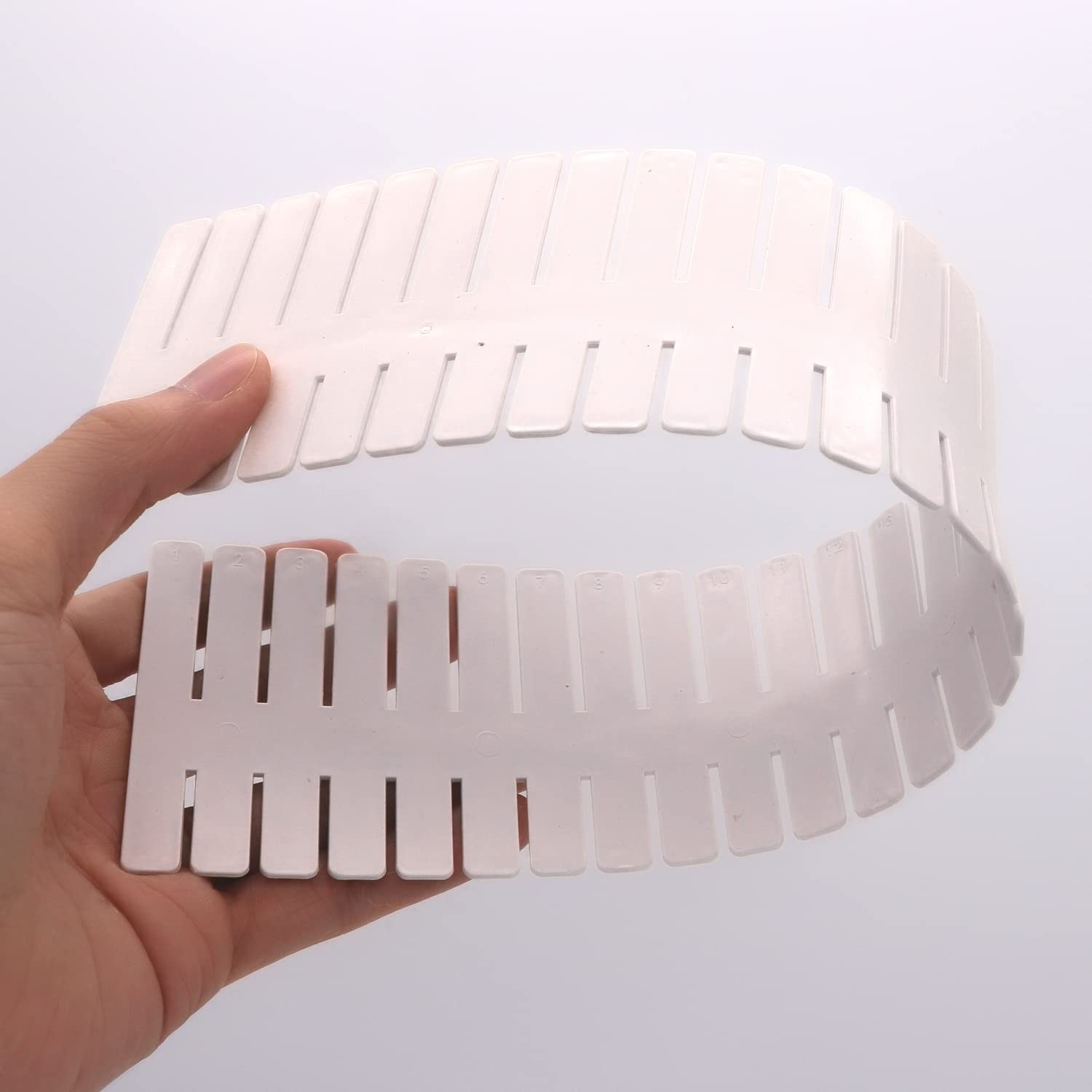 24Pcs Adjustable Drawer Dividers - 14.5Inch Plastic Storage Dividers - White ...