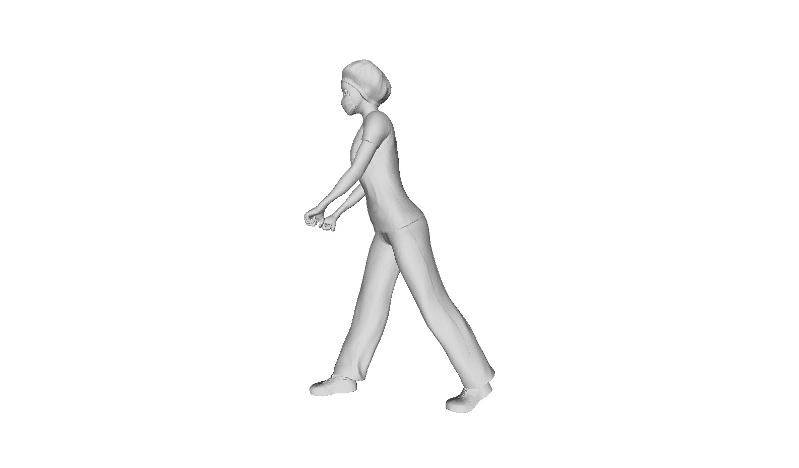 Printle I Femme 2423--Nurse Walking Pushing Figure for Dioramas Train Sets
