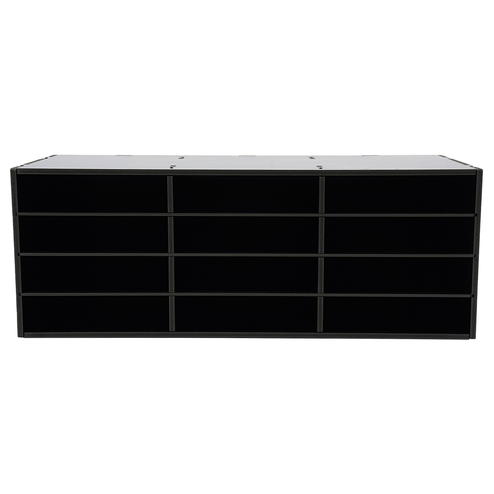 4 Tiers PVC Desktop Countertop Literature Organizer Black Office Home Use NEW