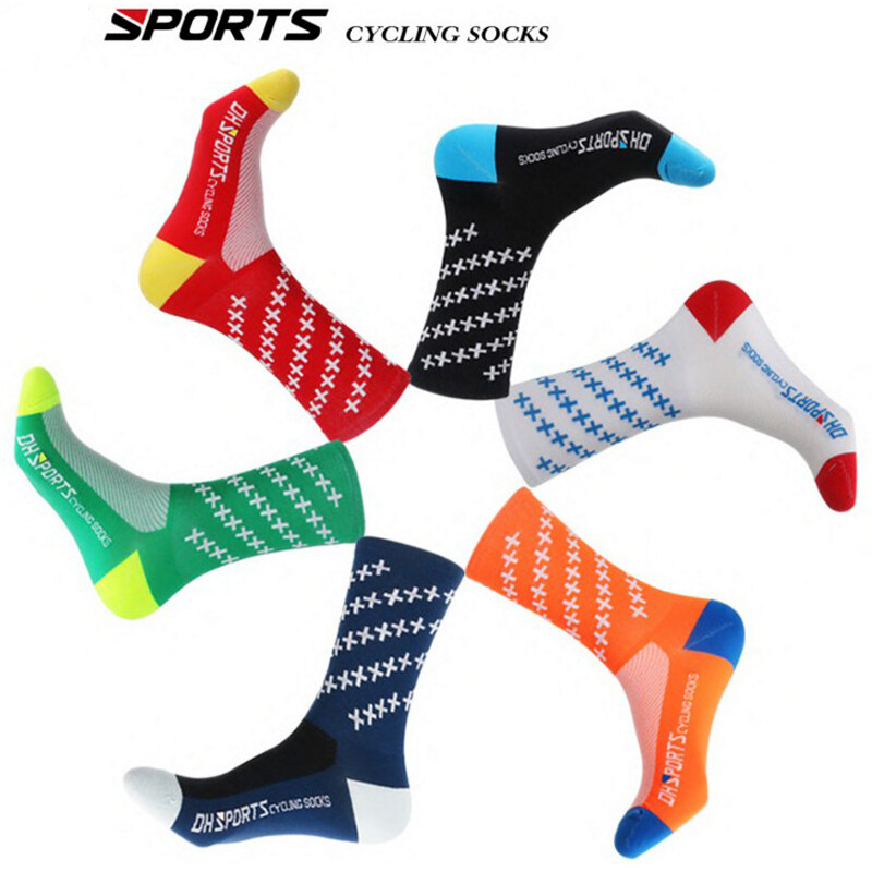 Pro Mens Womens Road Cycling Sports Ankle Socks XC Riding Bicycle Socks Cross