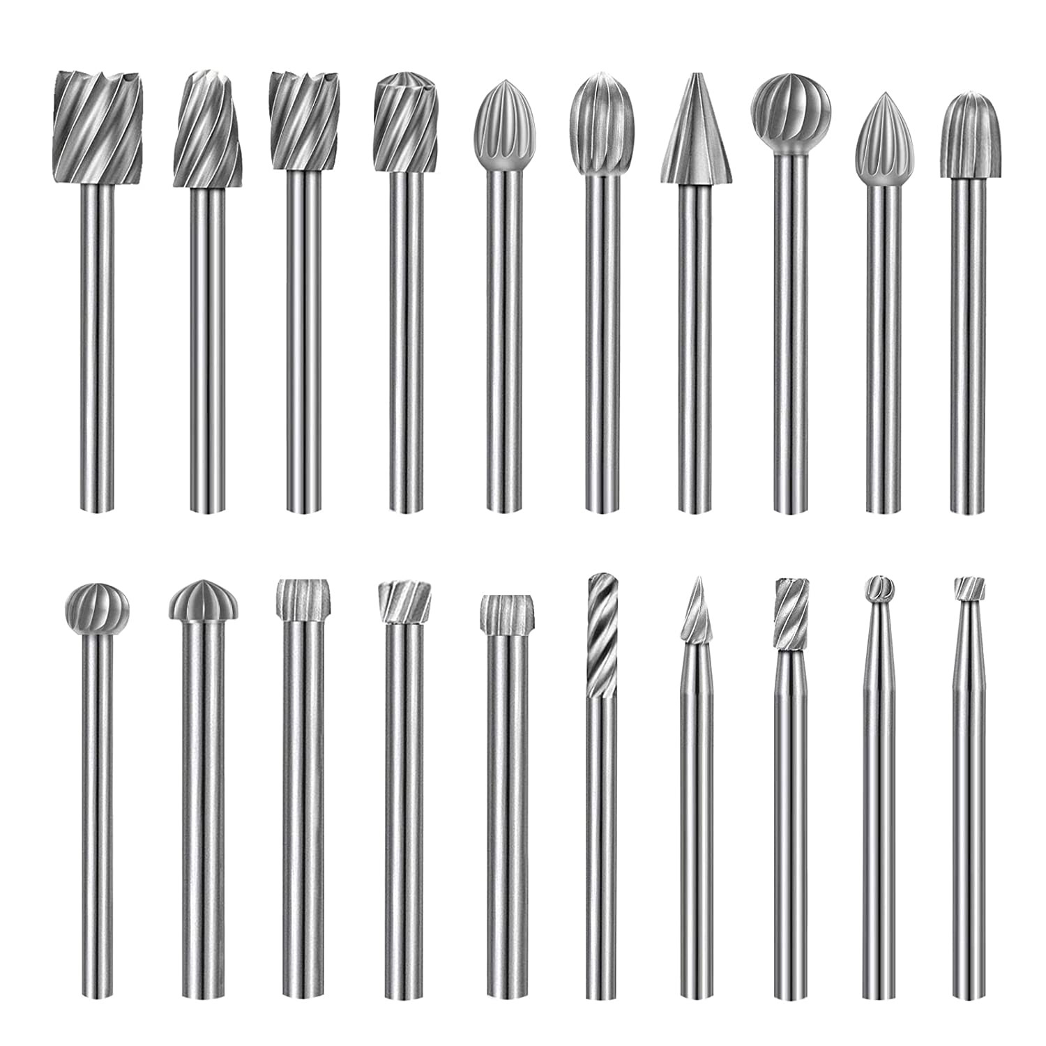 Juego De 20 Fresas Rotativas Hss Brocas Para Tallar Fresas De Grabado Accesorios
