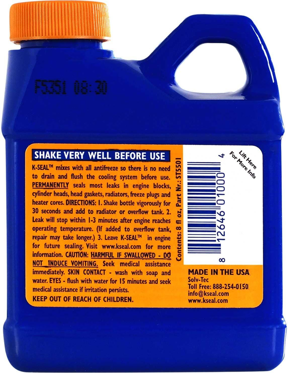 ST5501 Multi-Purpose One Step Permanent Coolant Leak Repair, 8Oz, Pour and Go, M