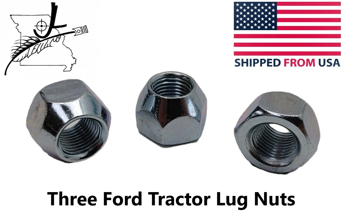 Ford Tractor Wheel Lug Nut 1/2-20 Nuts 3 Pack N NAA 2N 9N 8N 600 601 801 861 900