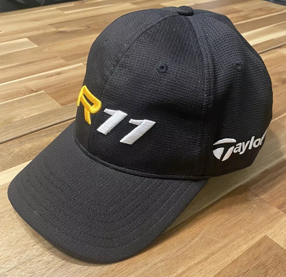 TaylorMade R11 Golf Embroidered Adjustable Black Strap Back Cap Hat Gear OSFM