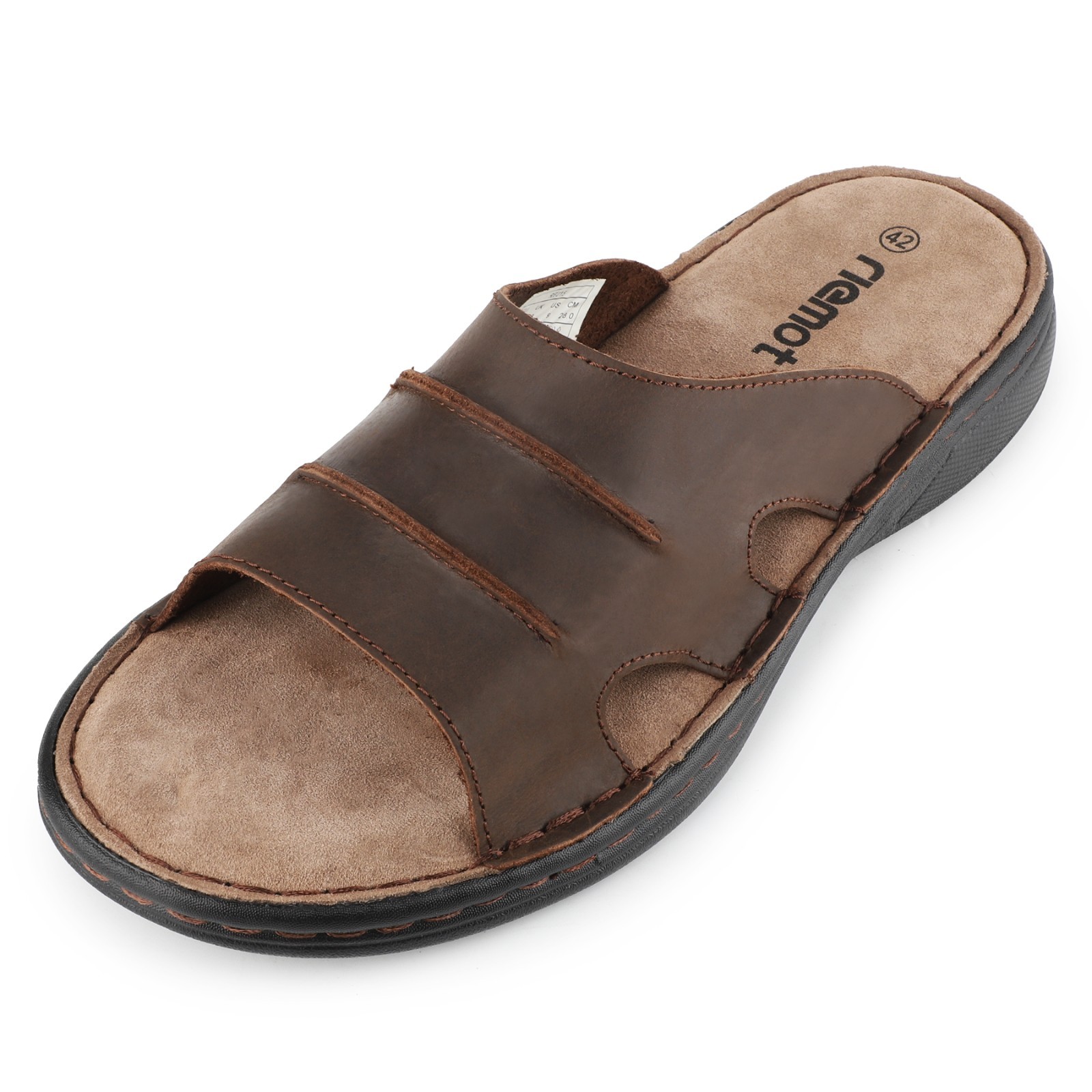 Mens Casual Leather Sandals Orthotic Summer Beach Slippers Slides Outdoor Shoes