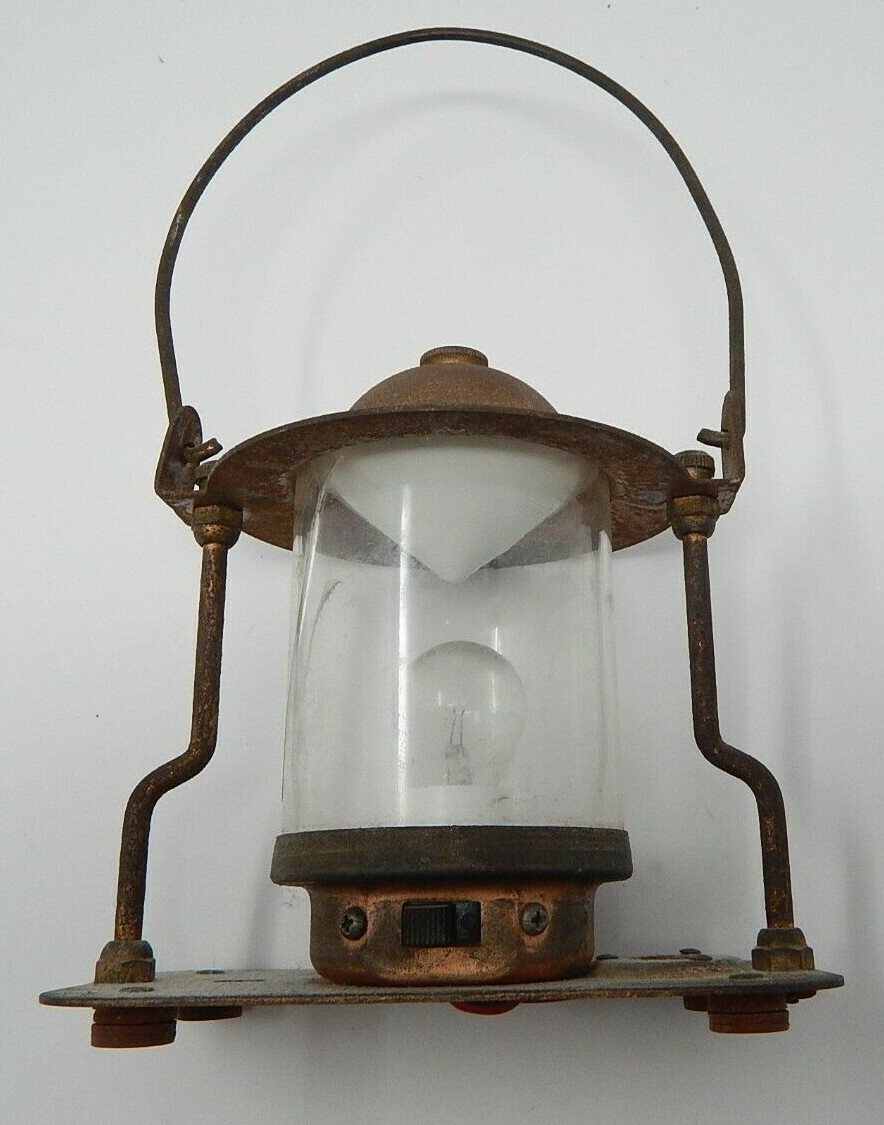 Vintage Copper Lantern With Bulb
