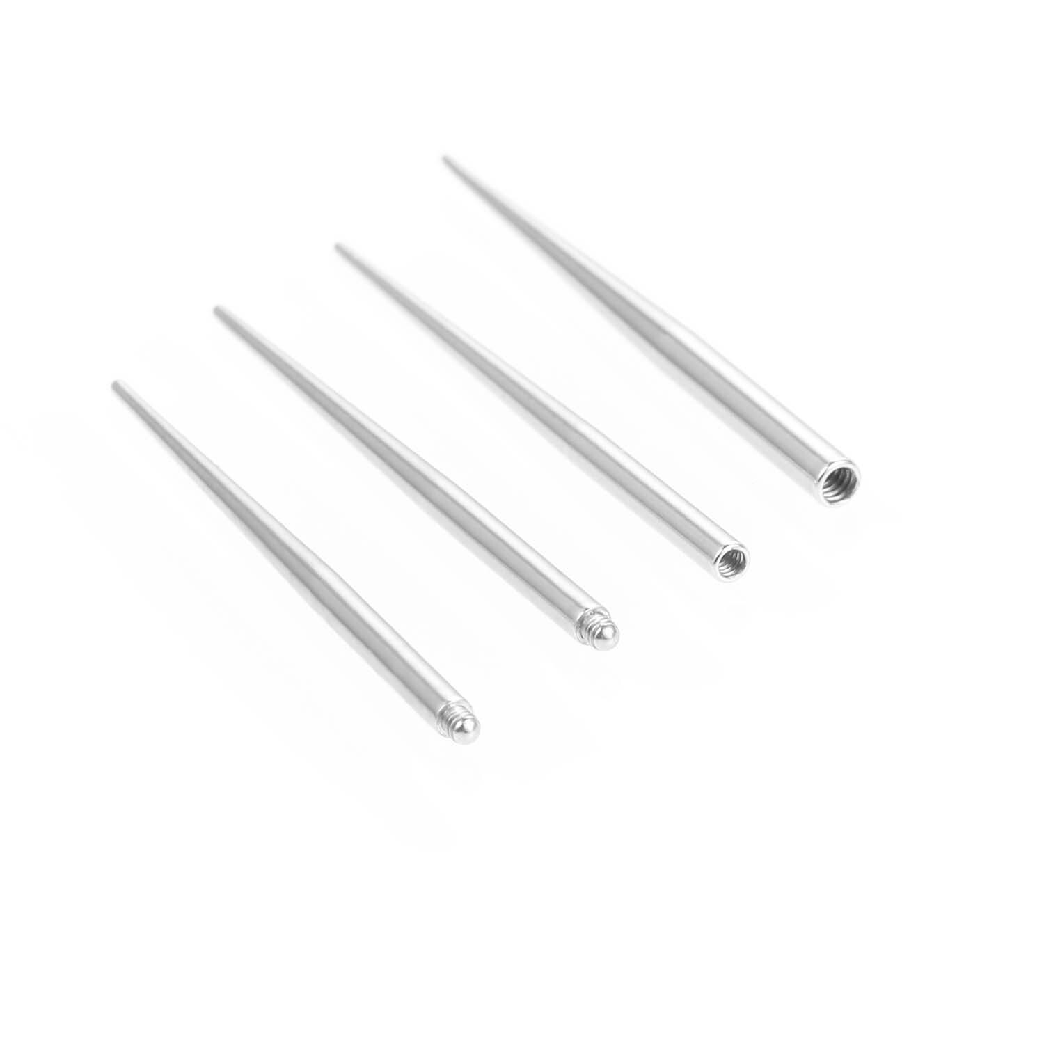 2pc Surgical Steel Internal & External Thread Needle Universal Piercing Tool Kit