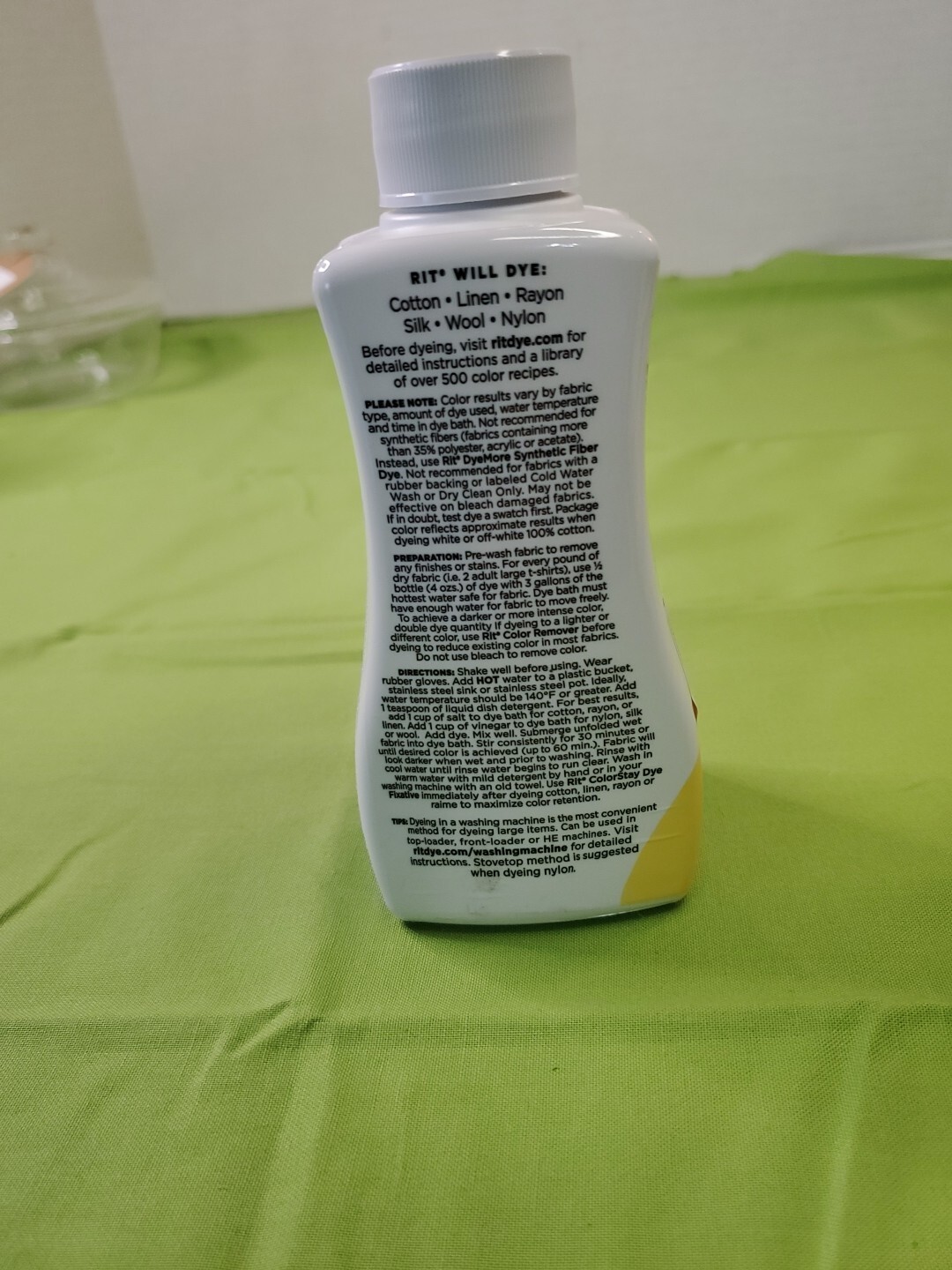 Lemon Yellow Rit Liquid Dye 8 oz Bottle New