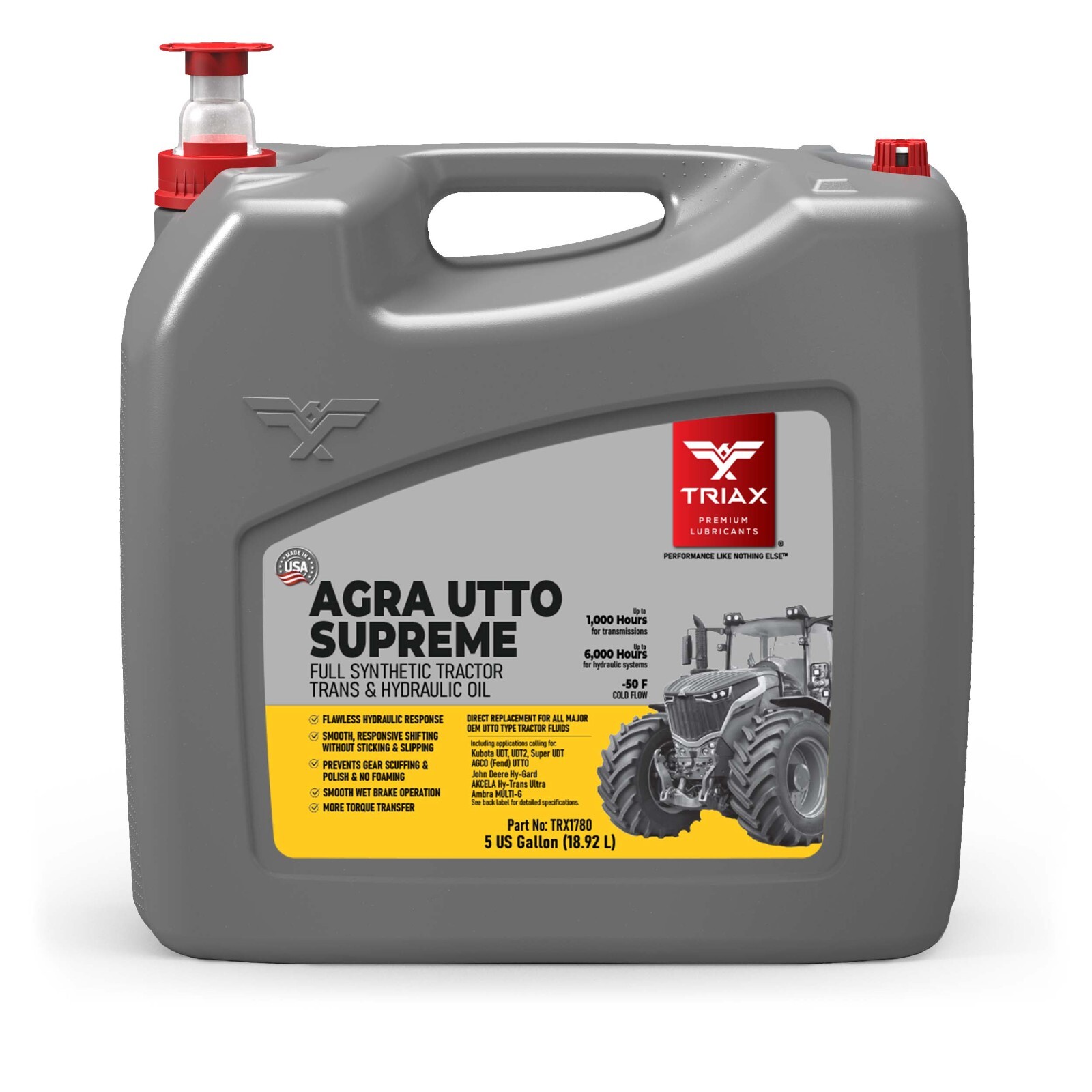 TRIAX Agra UTTO Supreme Full Syn Tractor Transmission / Hydraulic Oil (5 Gallon)