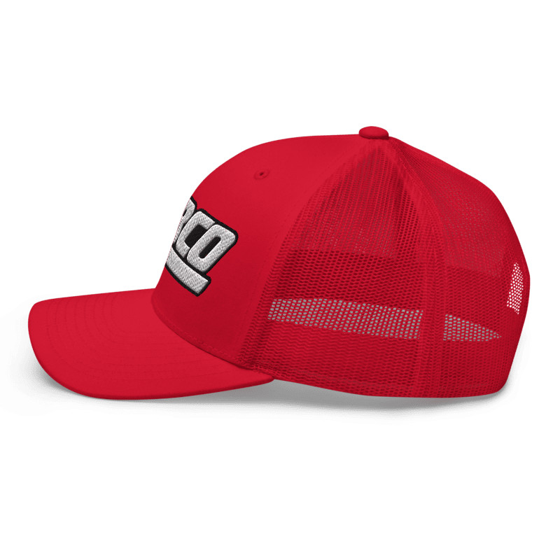Zebco Fishing Adjustable Embrodiery Red Trucker Hat