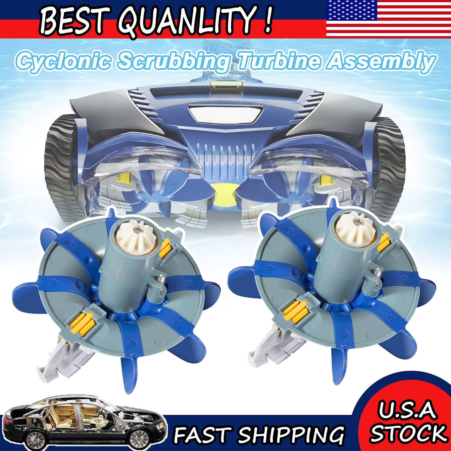 R0714300 Cyclonic Scrubbing Turbine Assembly for Zodiac MX8/6 Elite Pool Cleaner