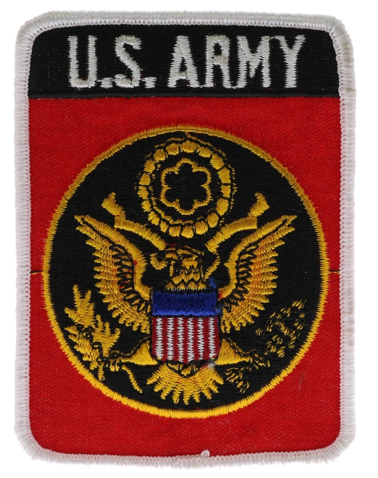 US Army red on white 4 x 3 inch Eagle Emblem patch H011711 F2D25K