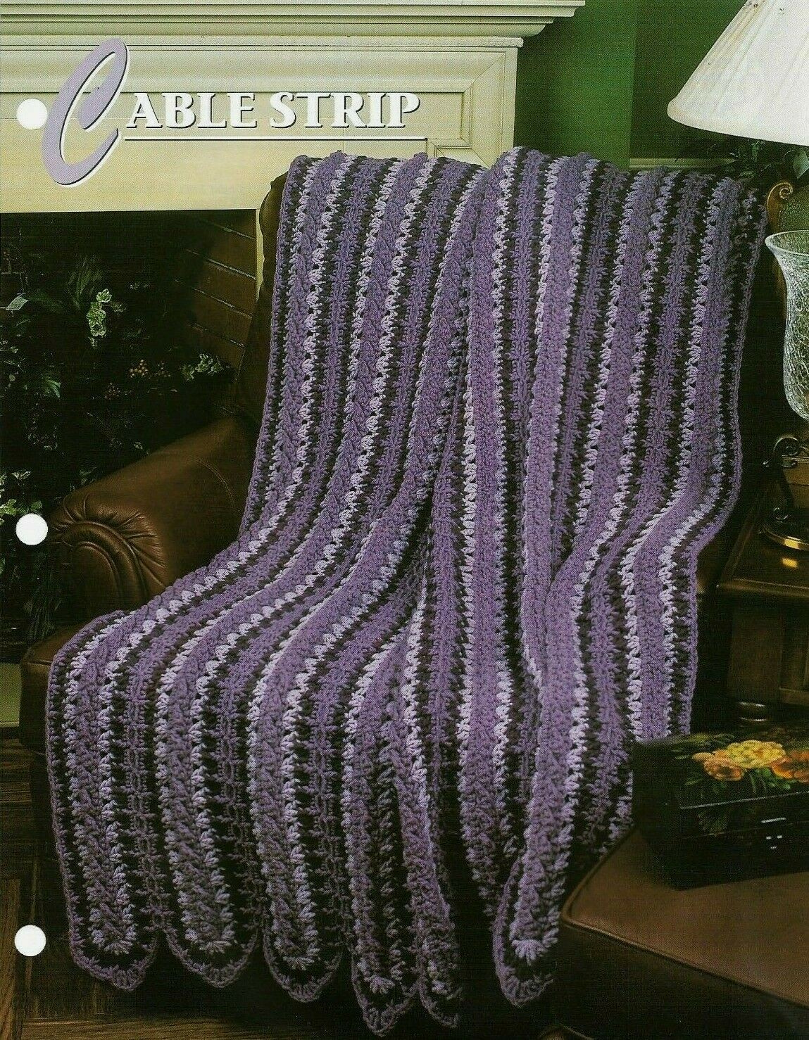 NEW CABLE STRIP AFGHAN ANNIE'S CROCHET QUILT & AFGHAN CLUB PATTERN INSTRUCTIONS