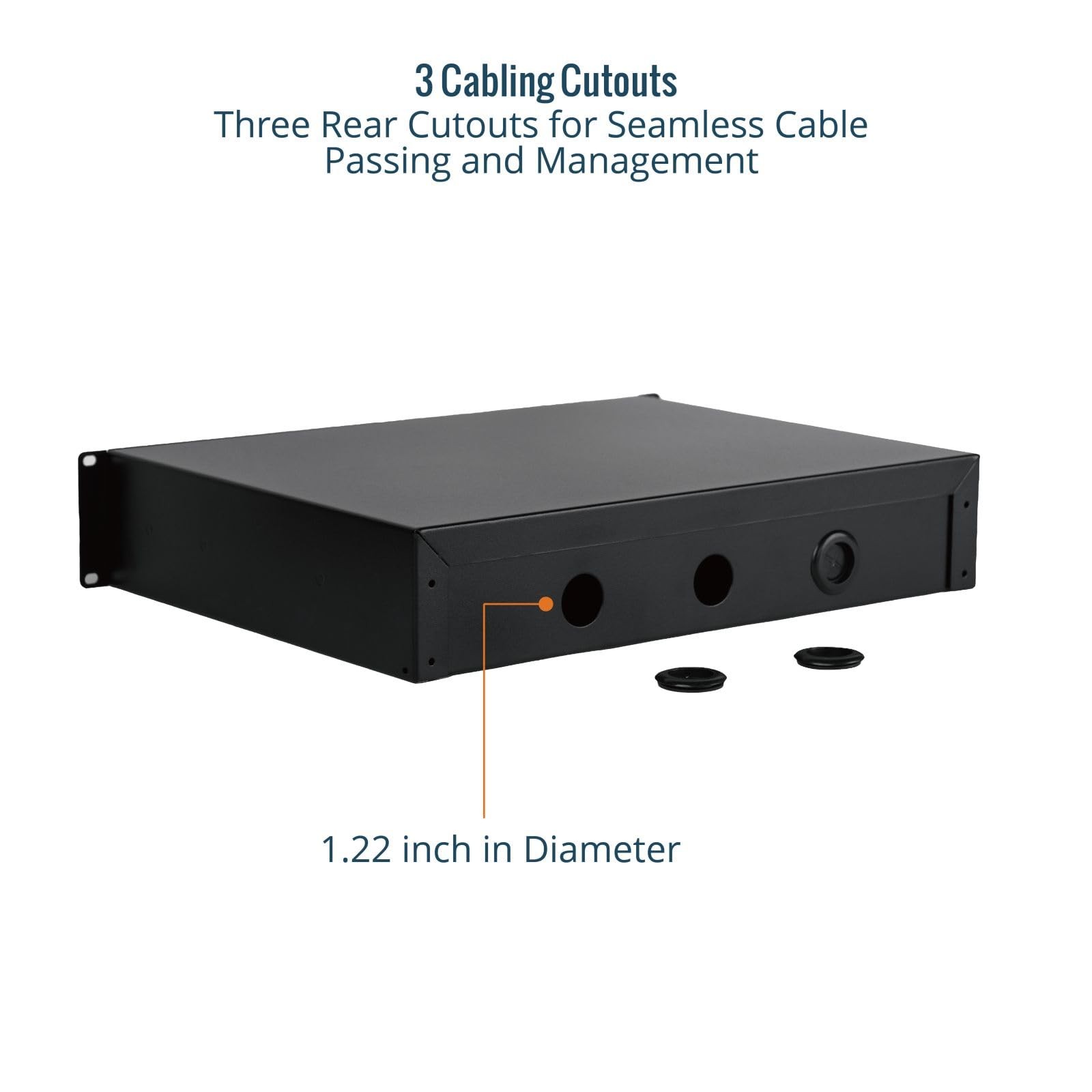 2U Rack Drawer,Rack Mount Drawer for 19in Network Equipment/Server/AV Rack or...