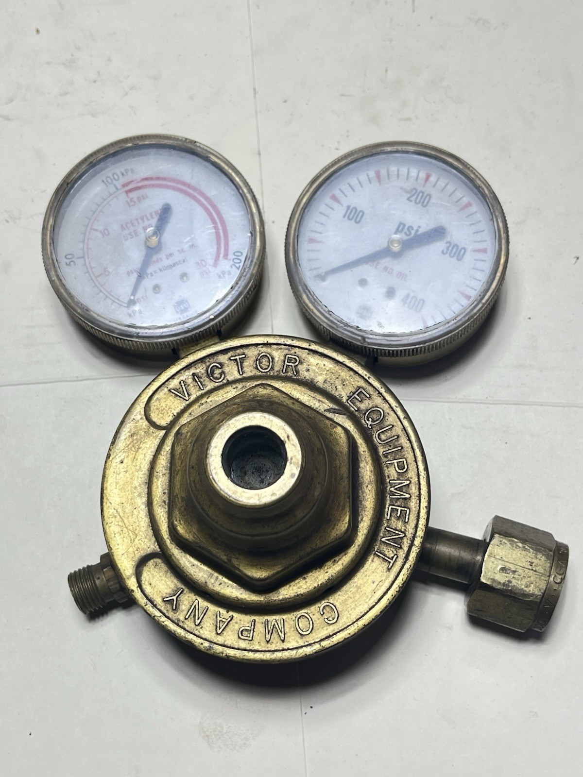 Vintage Victor  Regulator And  Torch Gauges SR460-A Used Untested Incomplete