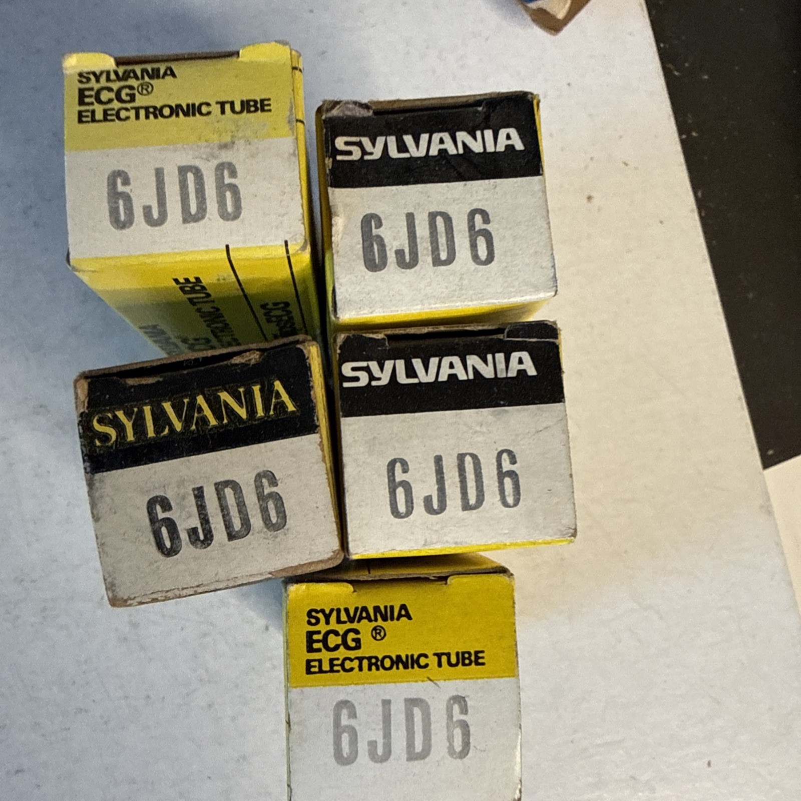 Lot Of 5: Sylvania electronic tubes 6JD6 NOS Tu2