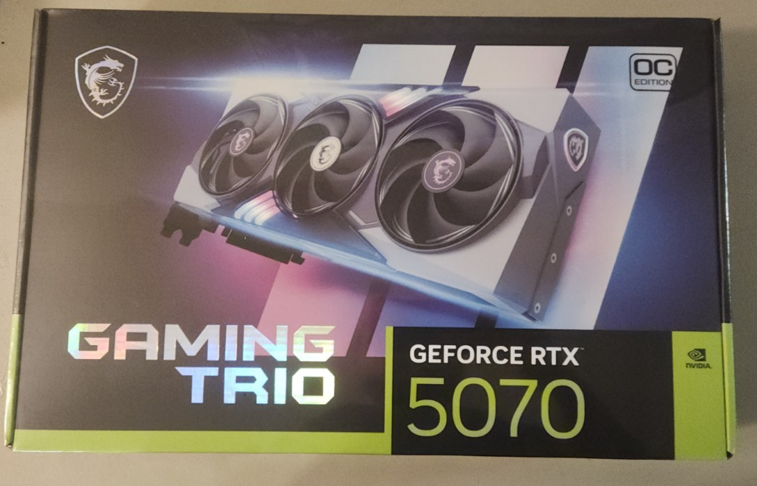 New MSI NVIDIA GeForce RTX 5070 12G GAMING TRIO OC 12GB GDDR7 PCIe Graphics Card