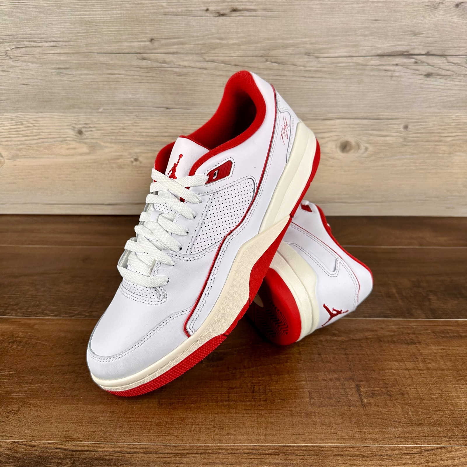 Nike Air Jordan Flight Court Mens Size 13 White Sail Varsity Red HF3255 106