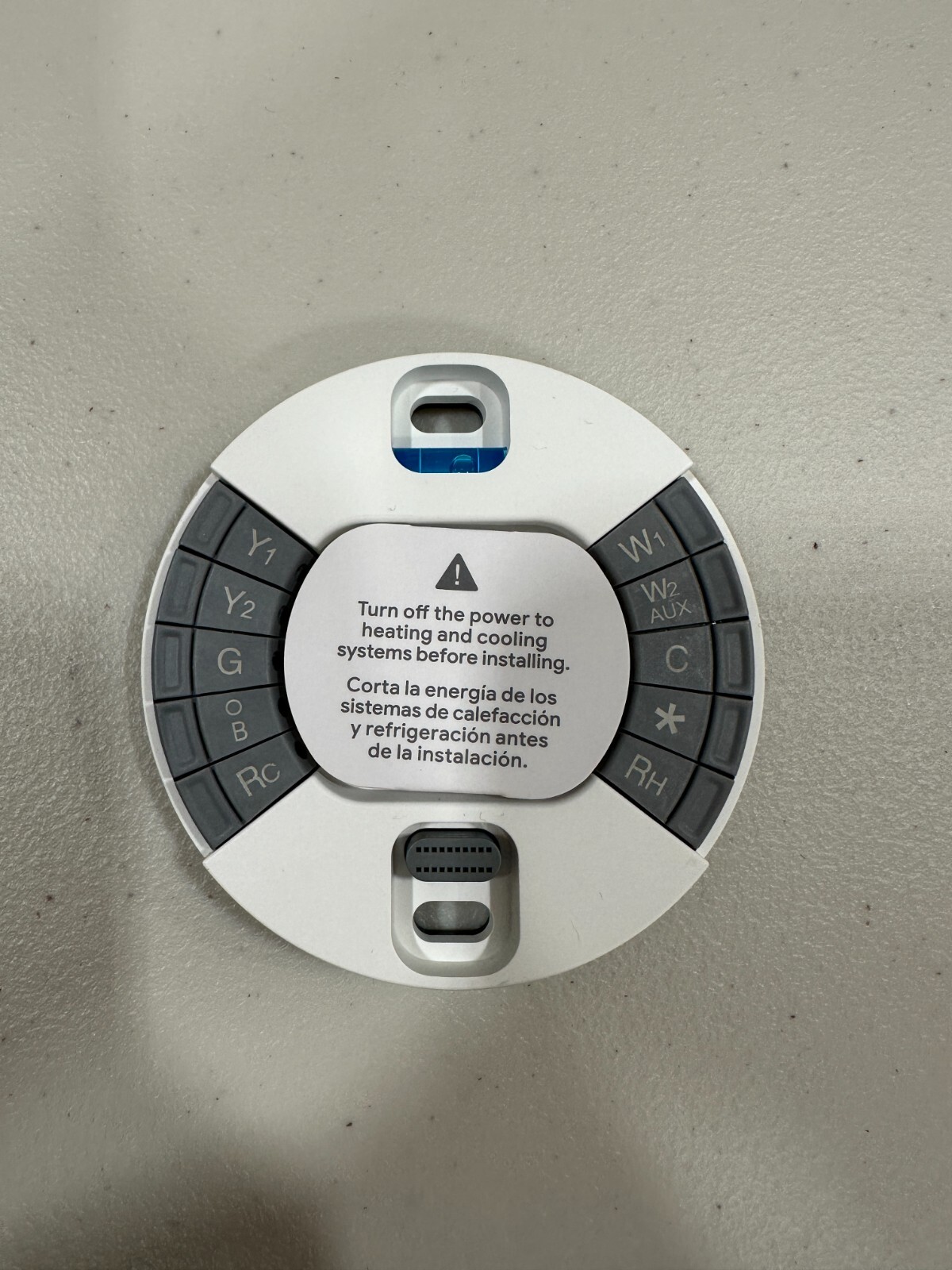 Google Nest 3rd Gen Thermostat - A0013 Wiring Base/Back Plate