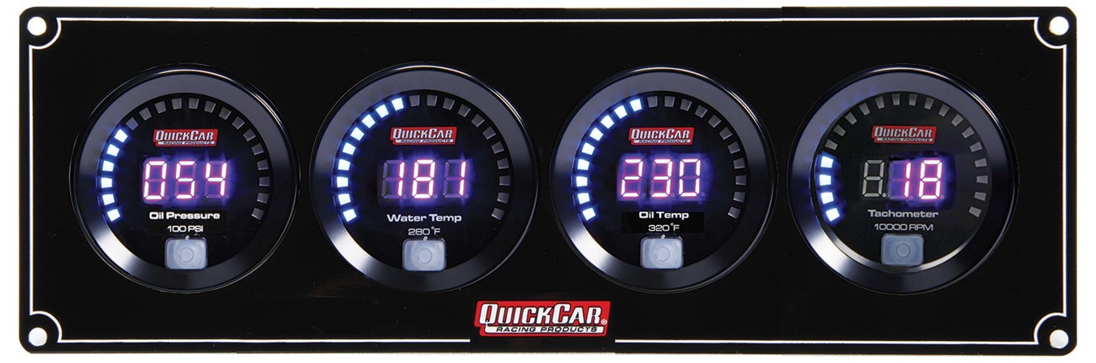 Quickcar Racing Products 67-3041 Digital 3-1 Gauge Panel OP/WT/OT W/Tach