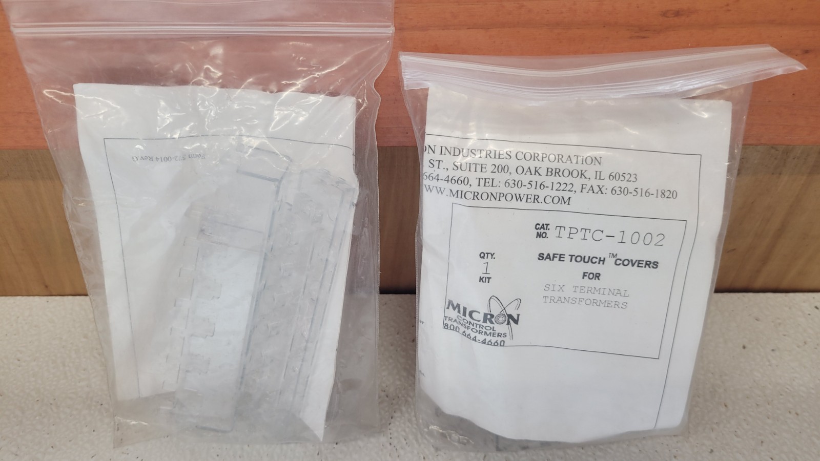 TPTC-1002 MICRON BOX SAFE TOUCH TRANSFORMER 6 TERMINAL COVER SET