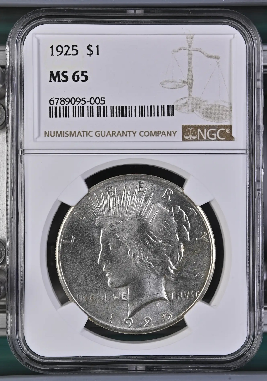 1925 Peace Silver Dollar NGC MS-65