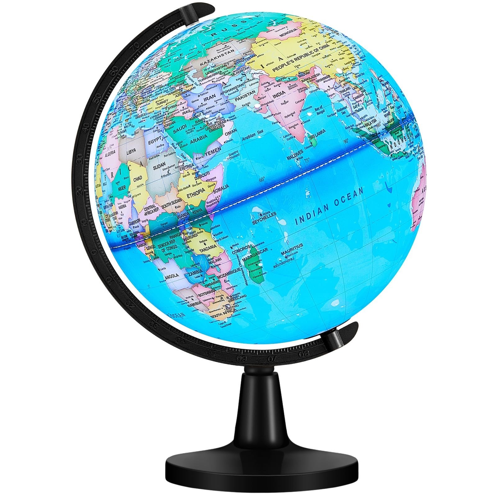 Amylove 13'' Illuminated World Globe For Adults Kids,Lightweight,Classic