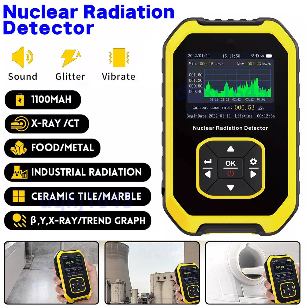 GM Geiger Counter Tube Nuclear Radiation Detector β/γ/X-Ray Dosimeter Monitor