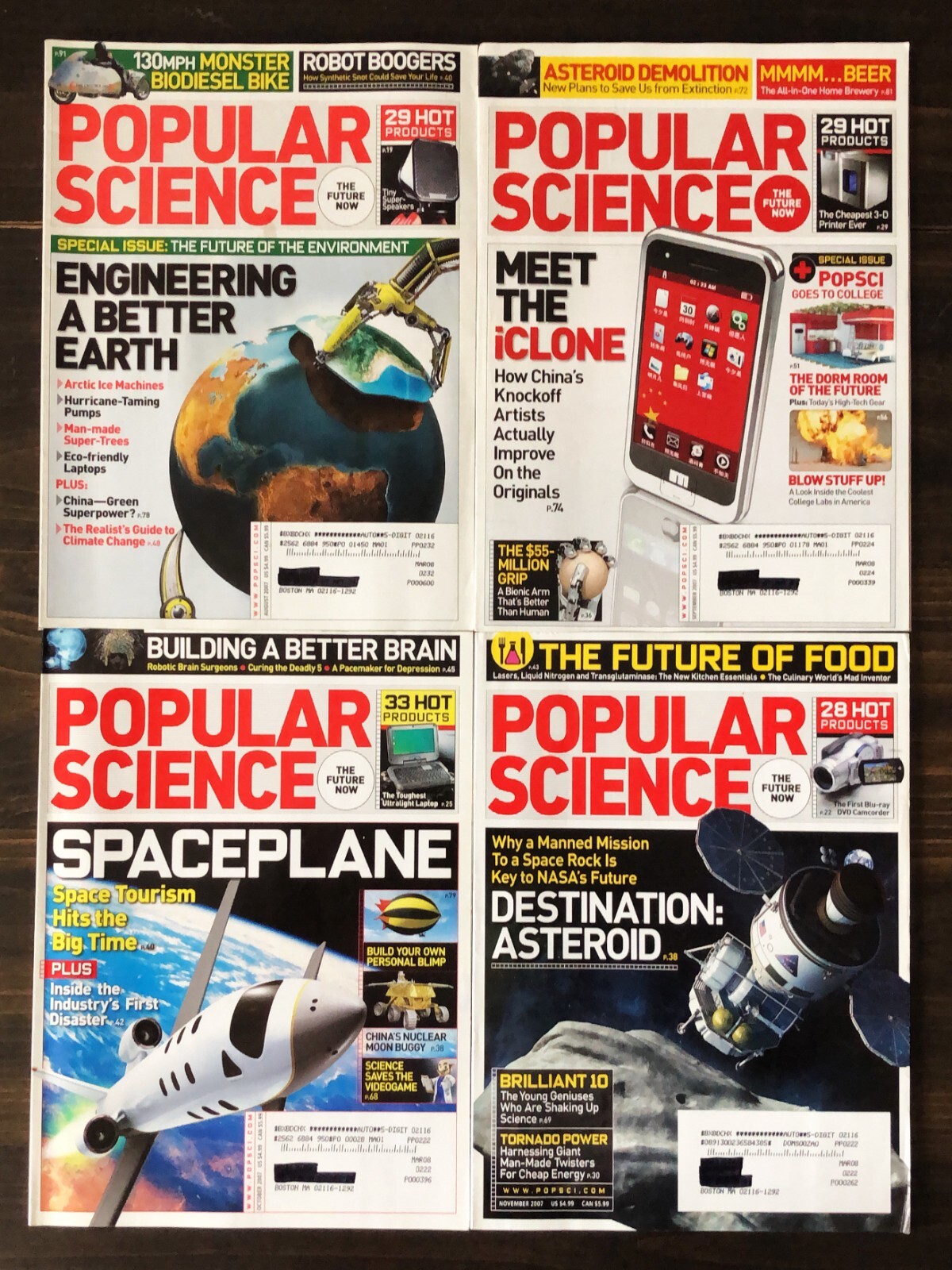 2007 Popular Science, Lot Of 9