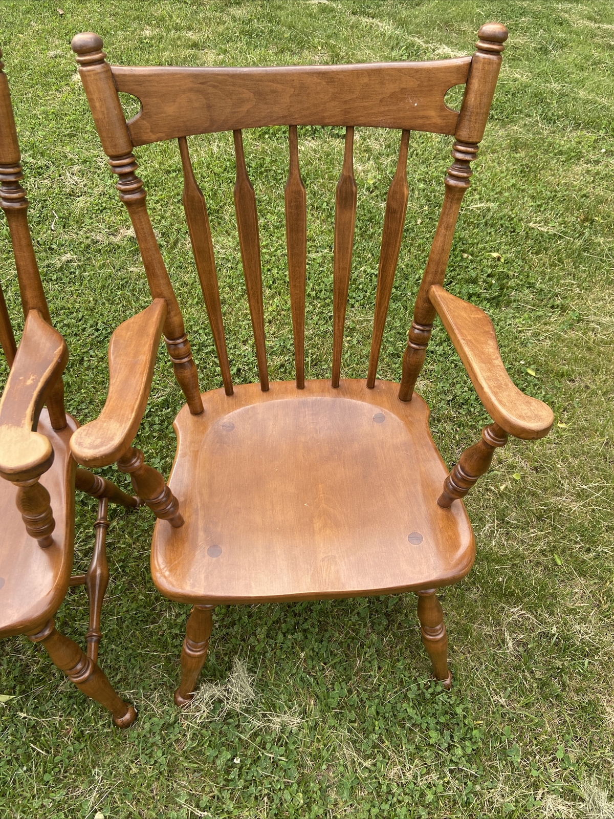 Ethan Allen Heirloom Nutmeg Maple Arrow Back Dining Arm Chair 10-6060A  ~ 1 Pc