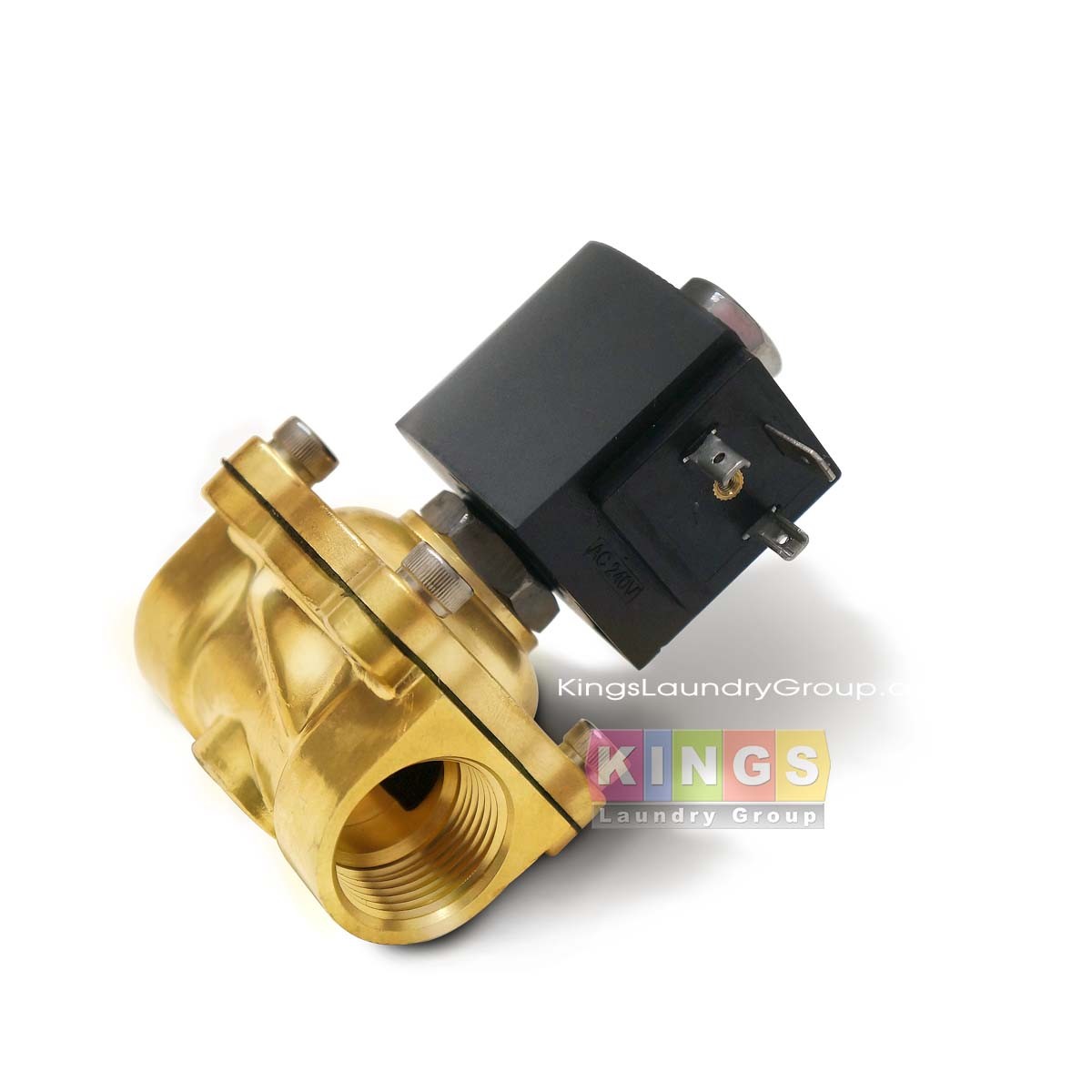 NEW 3/4 INCH BRASS WATER VALVE, 110V FOR UNIMAC WASHERS - F381700G, F8322904PG