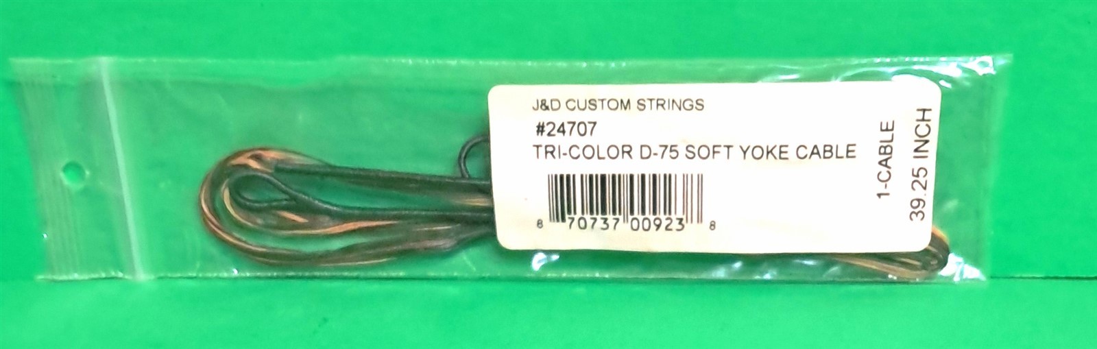 New J&D Custom Strings Soft Yoke Cable - 39.25" D75 Tri-Color