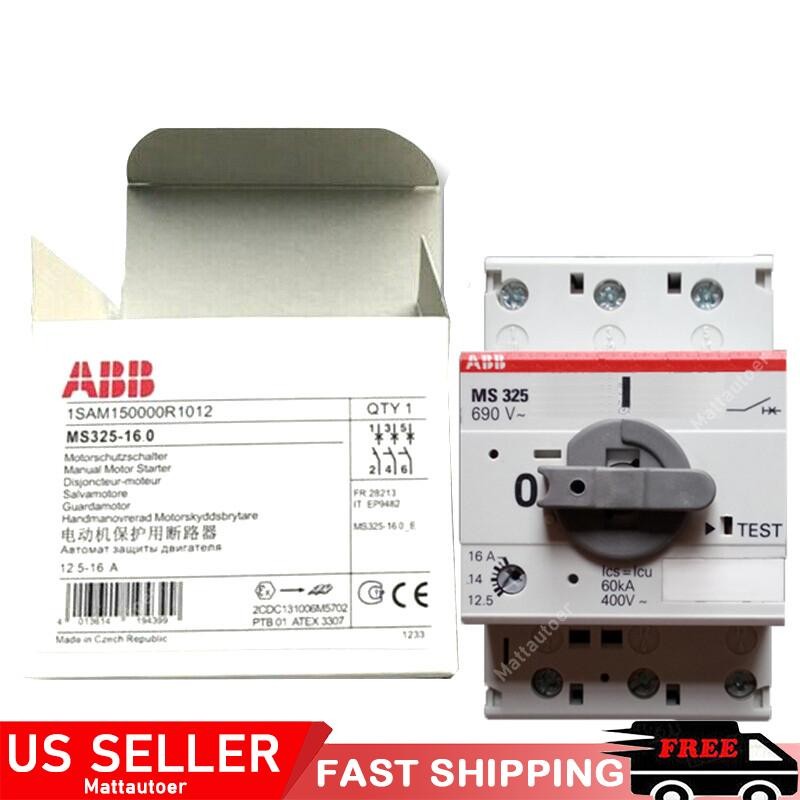New In Box ABB MS325-16 Motor Circuit Breaker 12.5-16A US Free TAX
