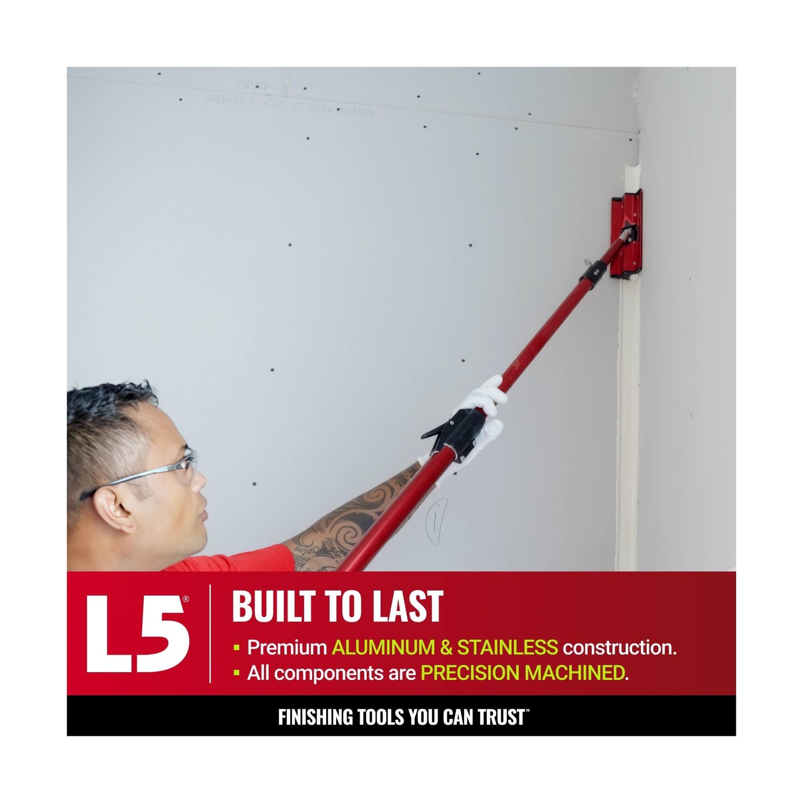 Corner Roller + Standard Handle - LEVEL5 | Pro-Grade | Drywall Gyprock Plaste...