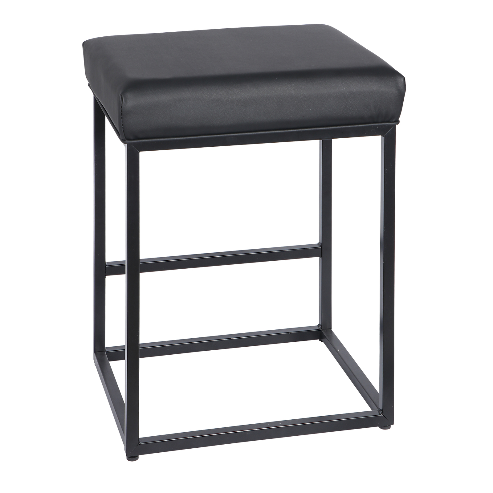 Black Counter Height 24" Bar Stools Set of 4 for Kitchen Counter Backless Modern