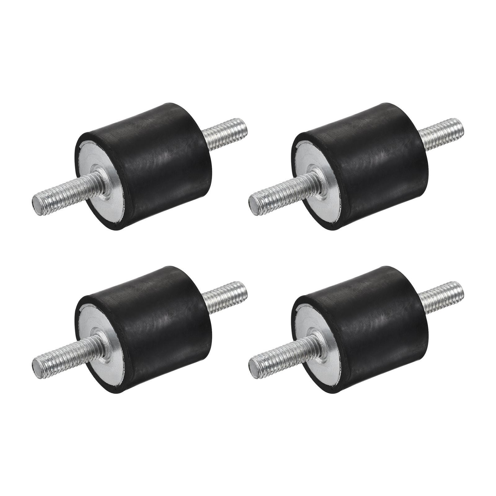 4pcs M6 x18mm Rubber Mounts Male Shock Absorber for Motor Generator Compressor