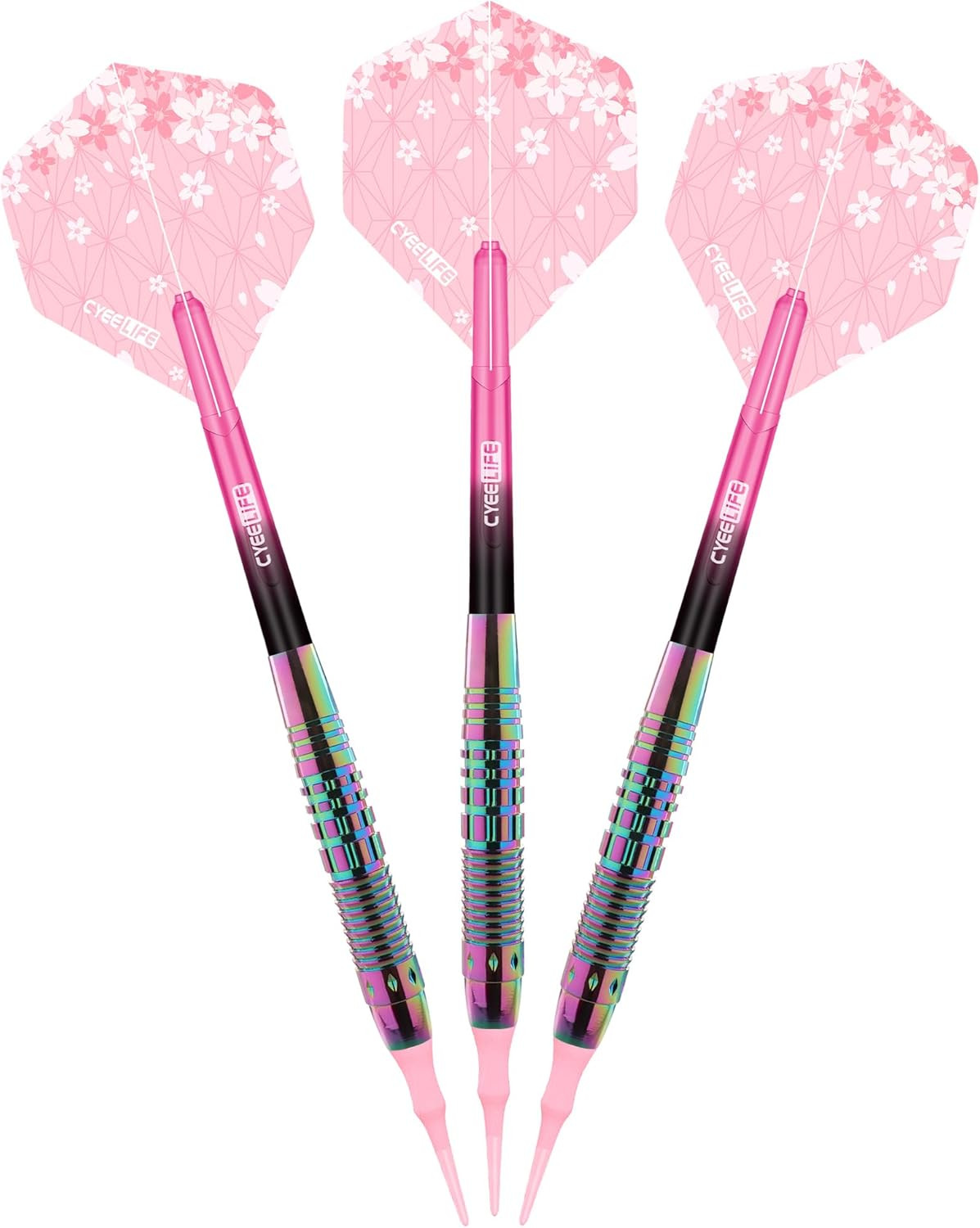 Soft Tip Darts Set - Professional Darts Plastic Tip Sets with Brass Barrel + 6 S